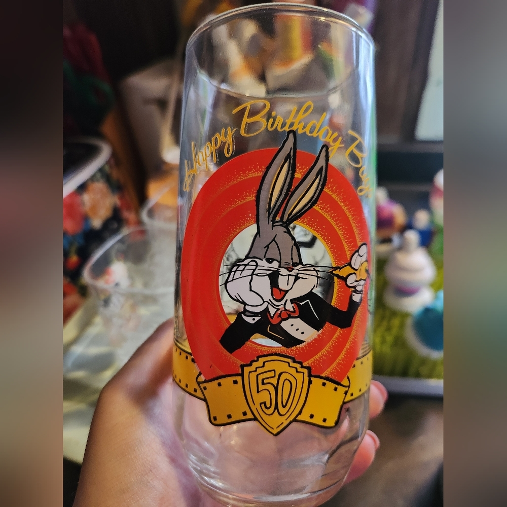 Bugs Bunny 50th Anniversary Glass